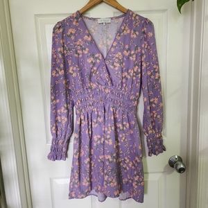 EUC WAYF Delancy Floral Smocked Dress